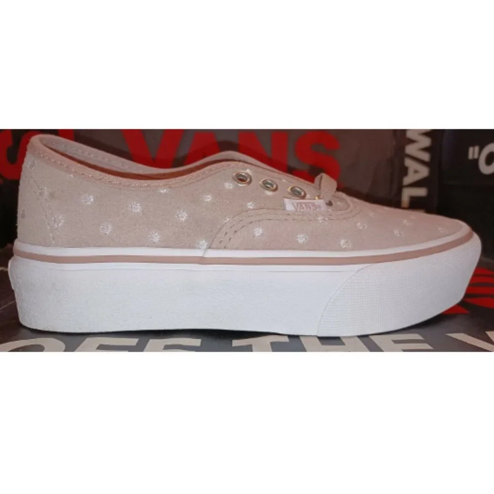 Vans Authentic Platform 2.0 Suede Polka Dot Shadow Gray/True White VNOA3AV8T7U